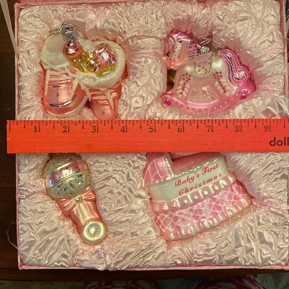 Kurt S. Adler Baby Girl First Christmas Ornament Set - Picture 11 of 16